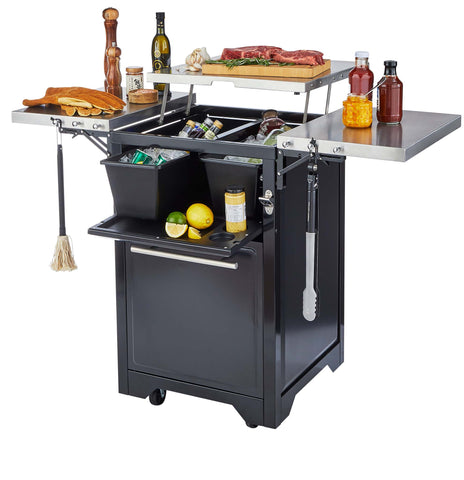 Oven Cart Table with Pizza Topping Station, Work Cart Outdoor Grill St –  GrillPartsReplacement - Online BBQ Parts Retailer