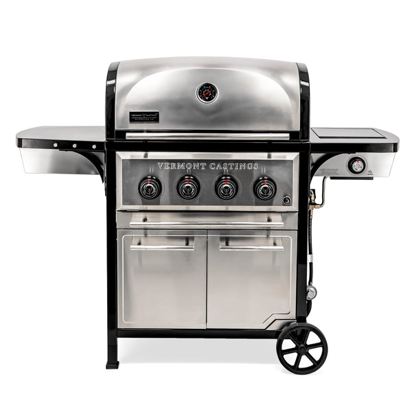 Vermont Castings Vanguard™ XE 4-Burner Premium Stainless Steel Convertible Gas BBQ Grill with Infrared Side-Burner