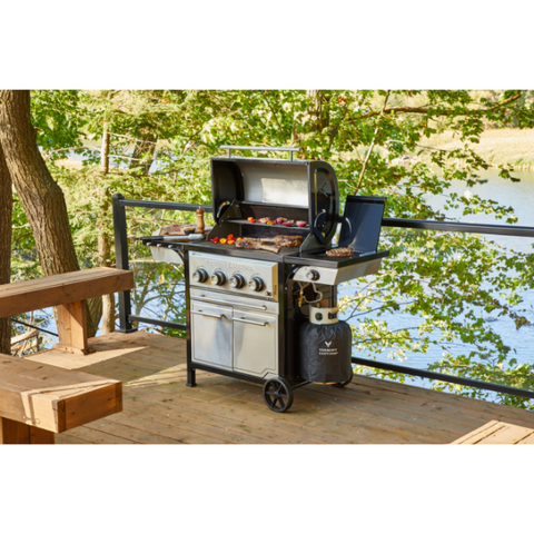 Vermont Castings Vanguard™ XE 4-Burner Premium Stainless Steel Convertible Gas BBQ Grill with Infrared Side-Burner